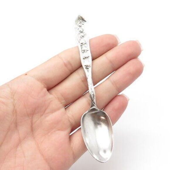 925 Sterling Silver Antique Art Deco R. Wallace & Sons Mfg. Co Lily Floral Spoon